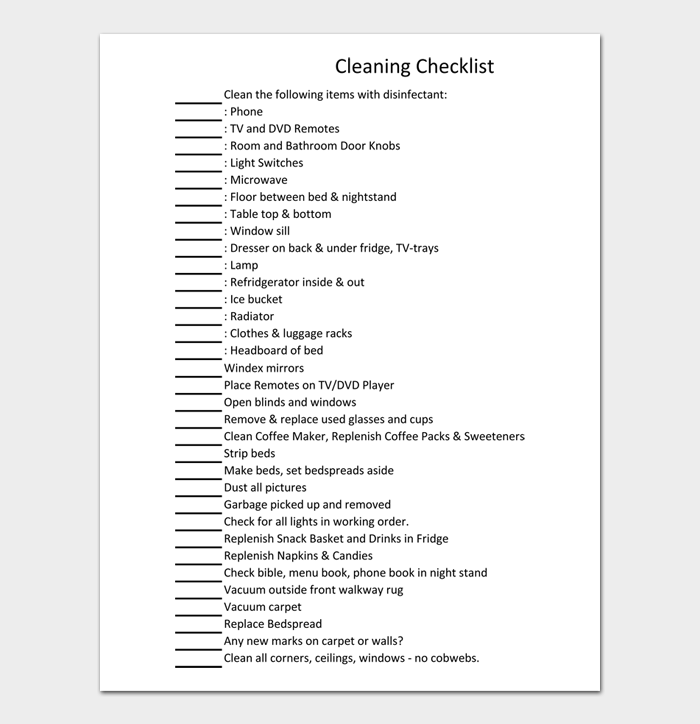 Free Printable Apartment Checklist Templates [Excel, PDF, Word]