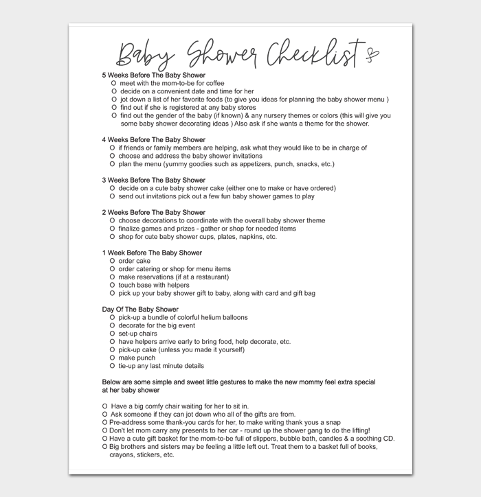 Baby Shower Checklist: How to Plan a Great Shower