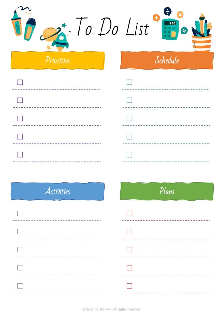 17+ Printable To Do List and Task List Templates