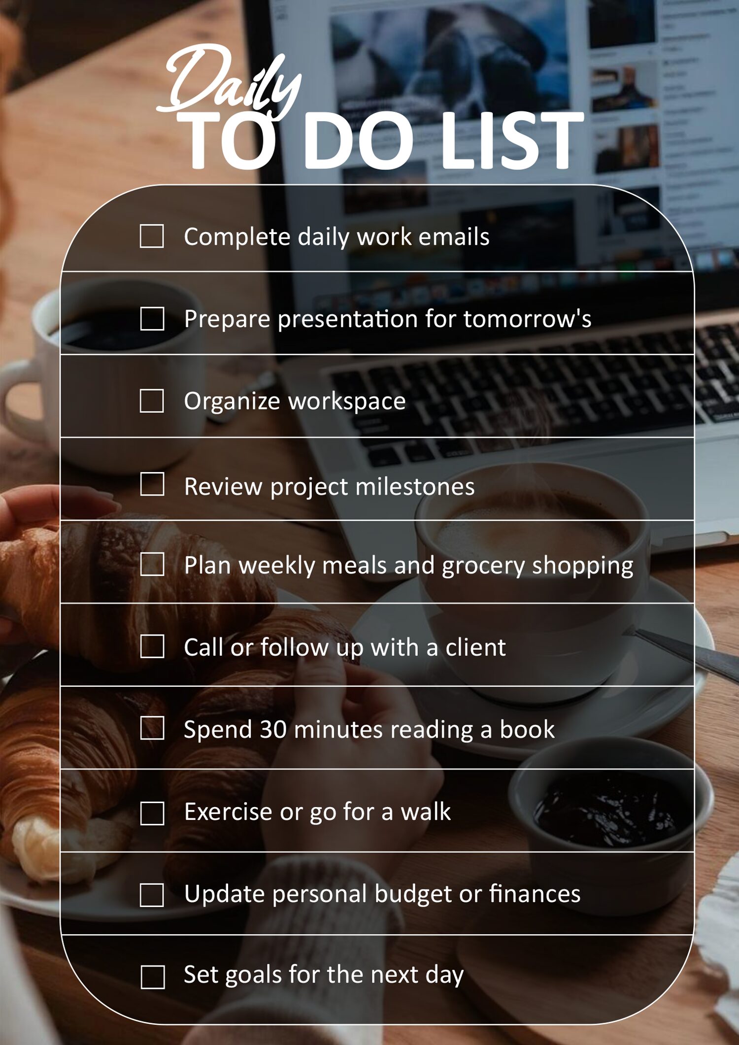 Modern Minimal To Do List Template - Word
