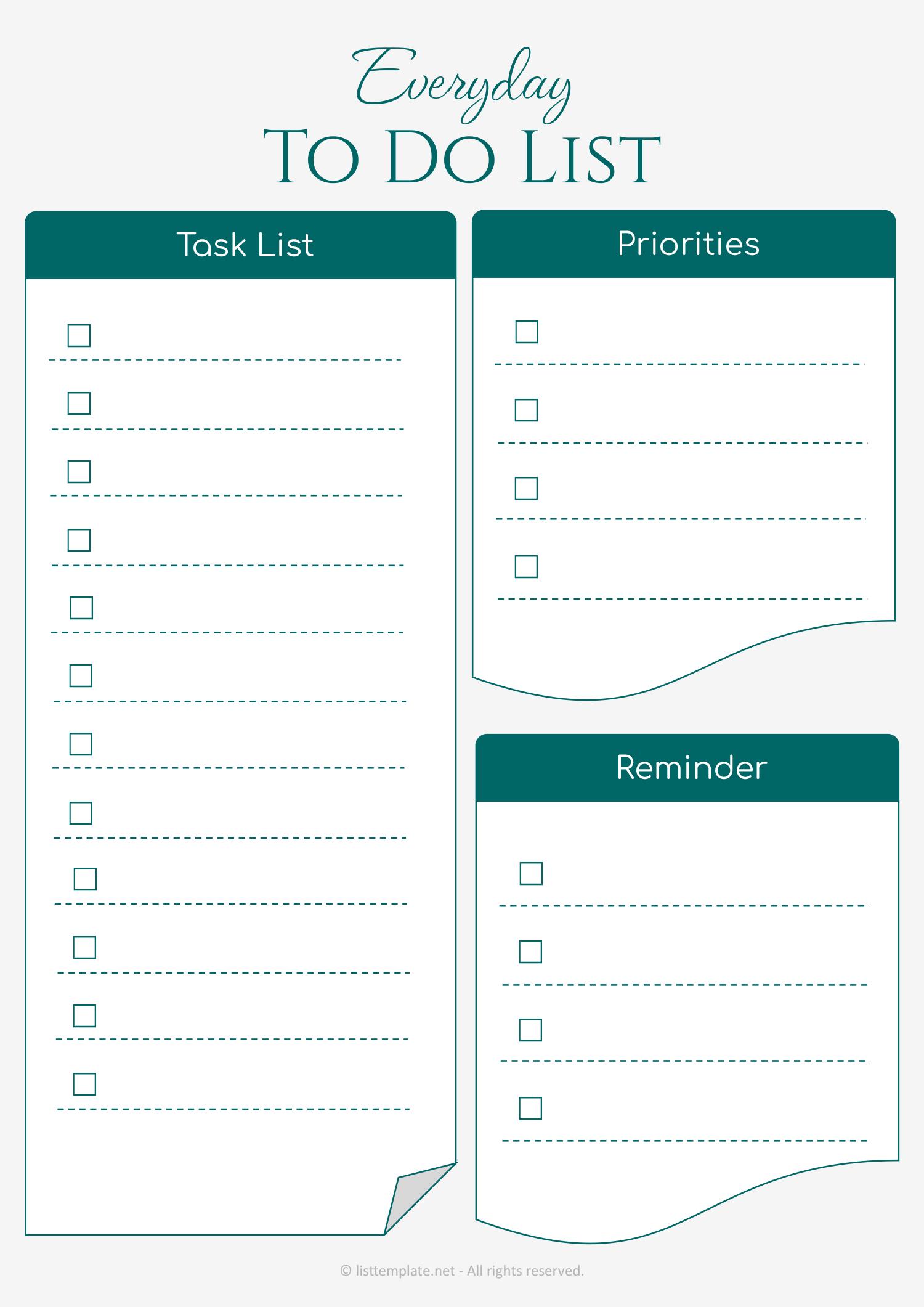 Simple To Do List Planner - Word