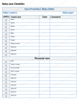 Baby Care checklist template (baby sitter+care provider)